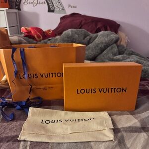 Louis Vuitton Orange Box and Bag Set